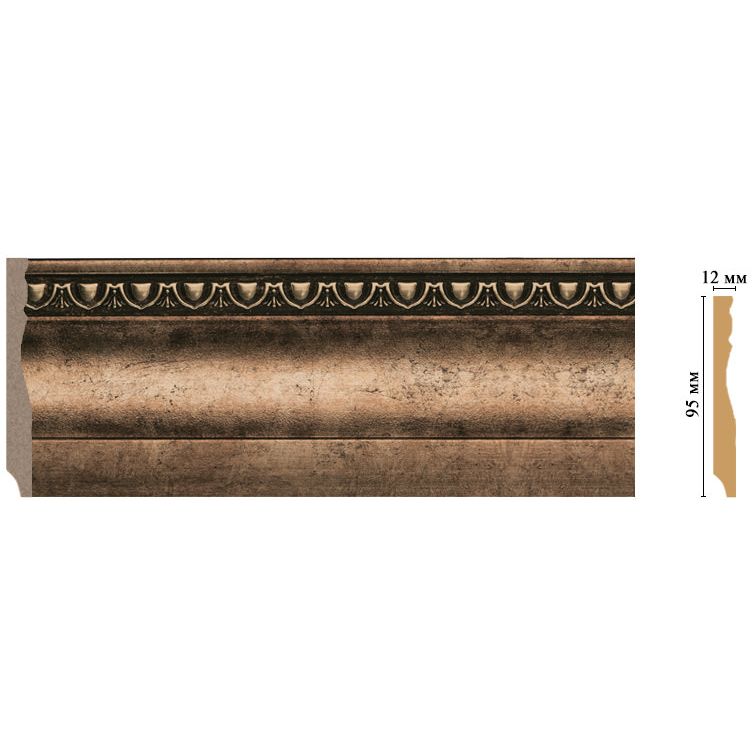 Плинтус напольный Decomaster (Декомастер) 95х12х2400 мм 153-57