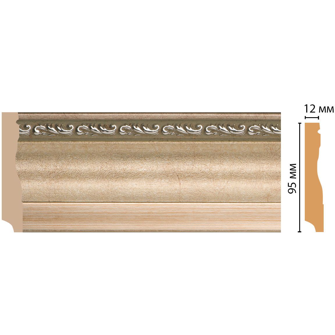 Плинтус напольный Decomaster (Декомастер) 95х12х2400 мм 153-59