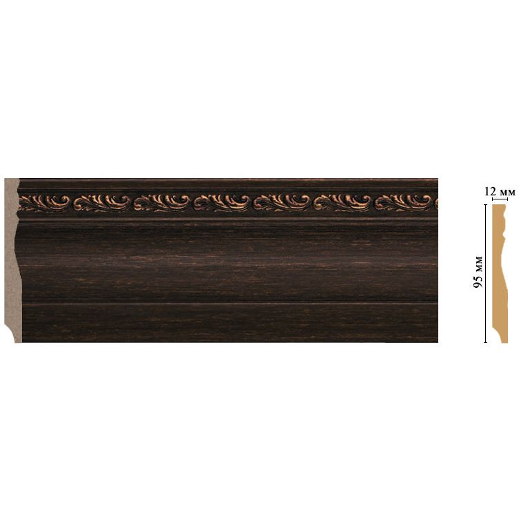 Плинтус напольный Decomaster (Декомастер) 95х12х2400 мм 153-966