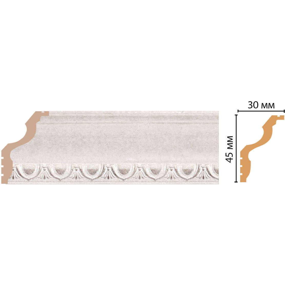 Плинтус потолочный Decomaster (Декомастер) 45х30х2400 мм 148D-19D