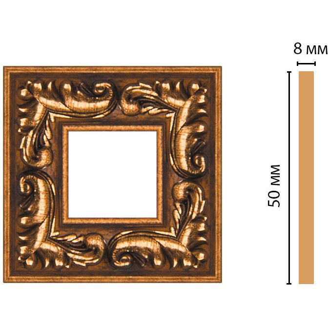 Вставка цветная Decomaster (Декомастер) 50х50х8 мм 130-2-1223
