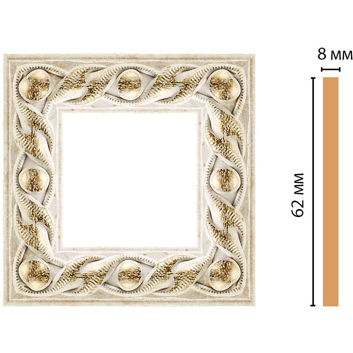 Вставка цветная Decomaster (Декомастер) 62х62х8 мм 130-2-41