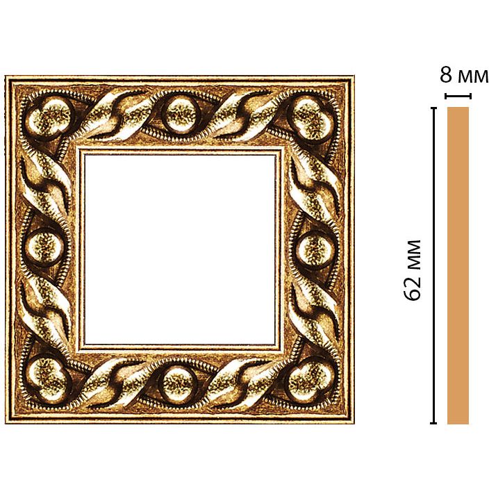 Вставка цветная Decomaster (Декомастер) 62х62х8 мм 130-2-43
