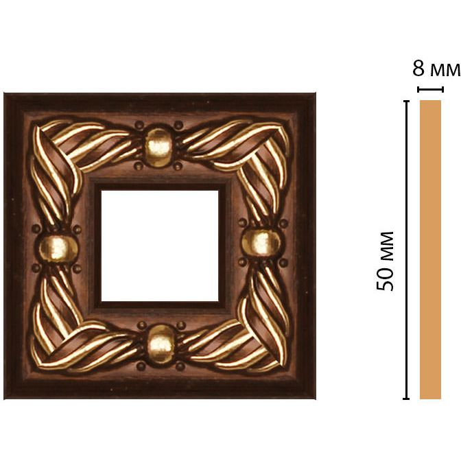 Вставка цветная Decomaster (Декомастер) 50х50х8 мм 130-2-51