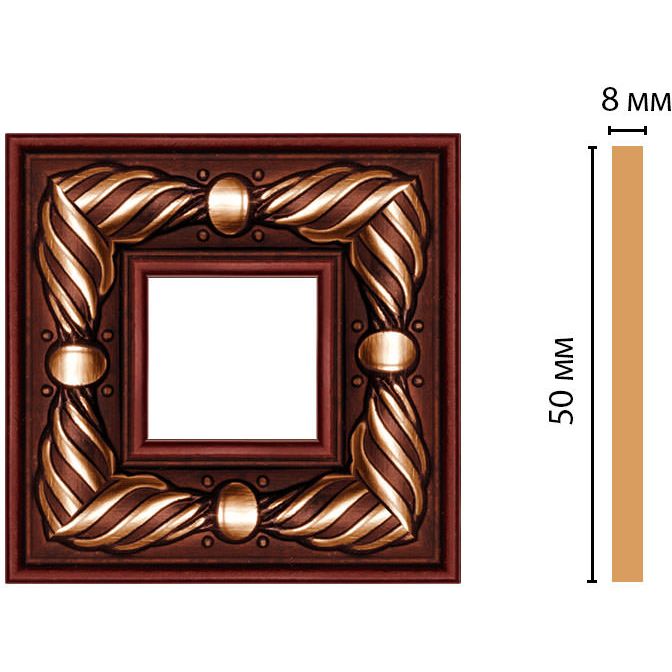 Вставка цветная Decomaster (Декомастер) 50х50х8 мм 130-2-52