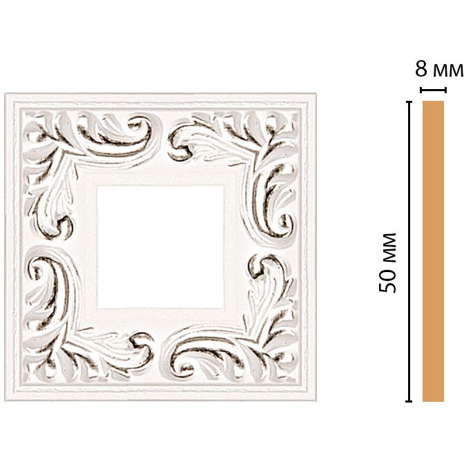 Вставка цветная Decomaster (Декомастер) 50х50х8 мм 130-2-60