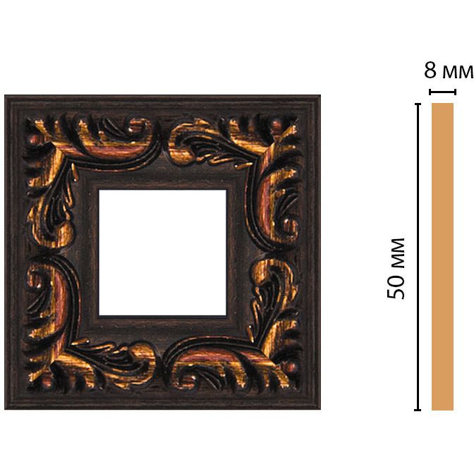 Вставка цветная Decomaster (Декомастер) 50х50х8 мм 130-2-966