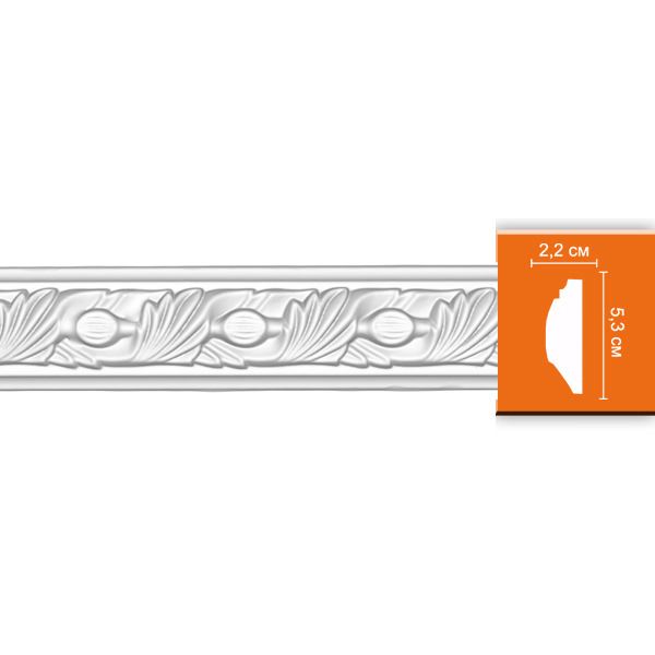 Молдинг с рисунком Decomaster (Декомастер) гибкий 53х22х2400 мм 98102F