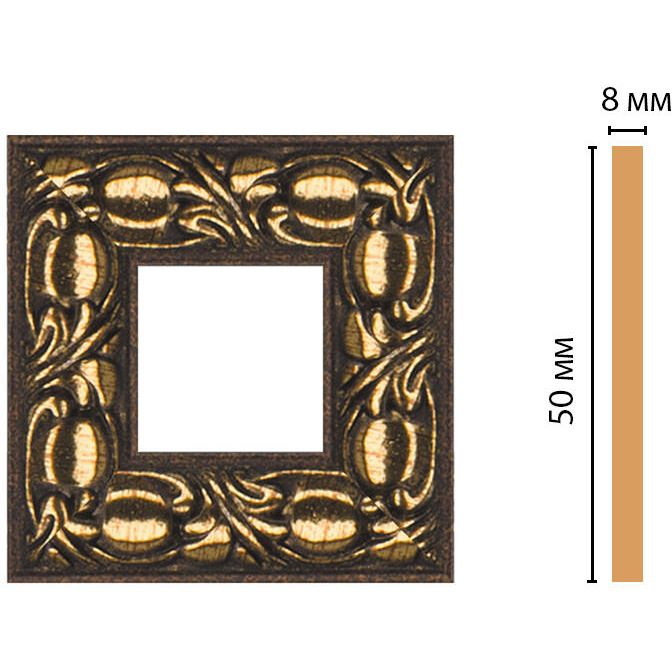 Вставка цветная Decomaster (Декомастер) 50х50х8 мм 130C-2-56