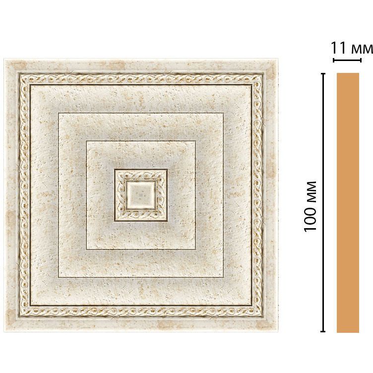 Вставка цветная Decomaster (Декомастер) 100х100х11 мм 156-2-41