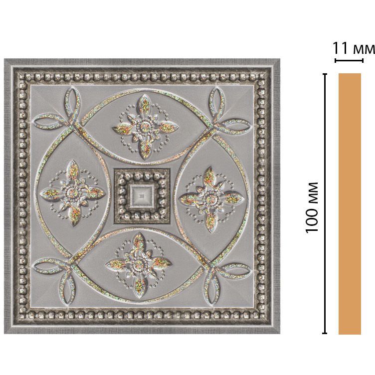 Вставка цветная Decomaster (Декомастер) 100х100х11 мм 156-2-55