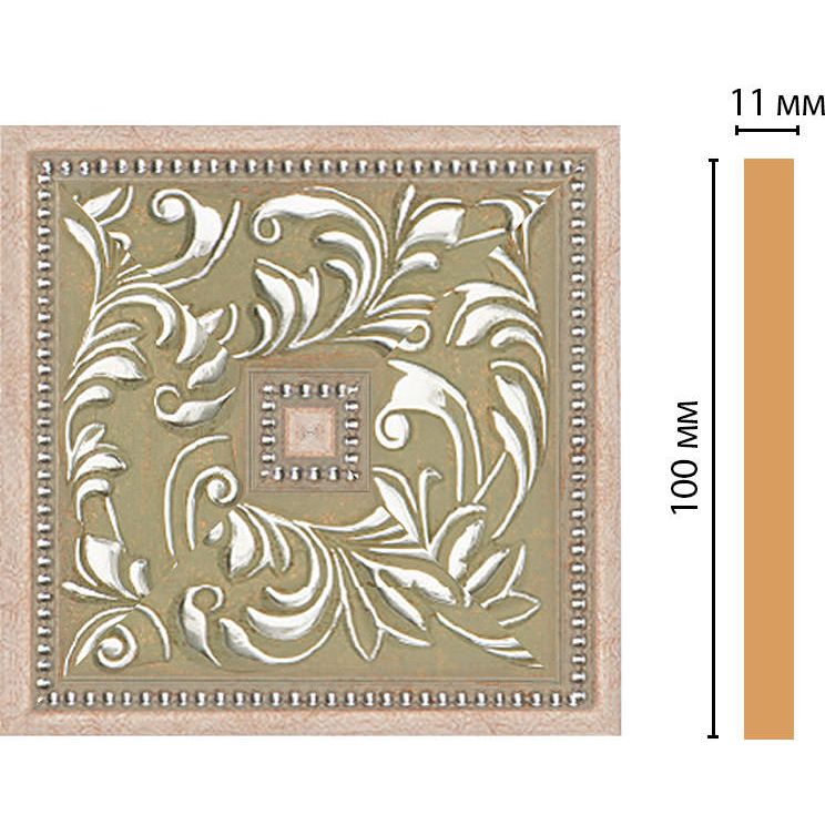 Вставка цветная Decomaster (Декомастер) 100х100х11 мм 156-2-59