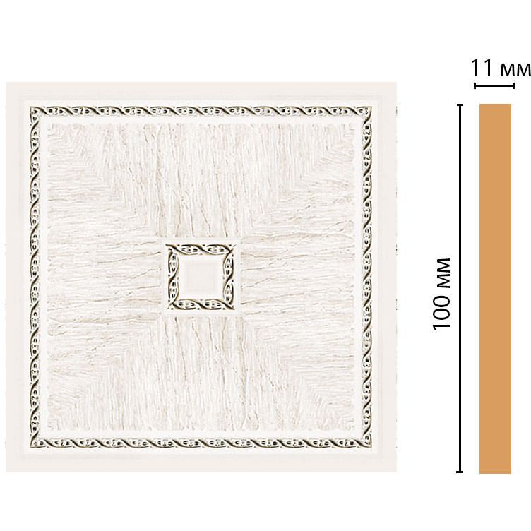 Вставка цветная Decomaster (Декомастер) 100х100х11 мм 156-2-7D