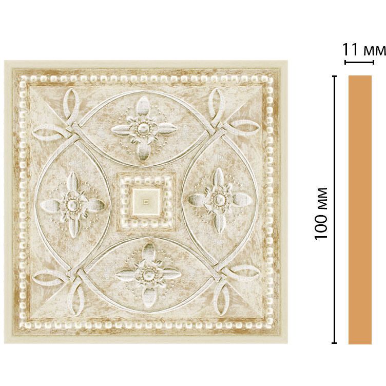 Вставка цветная Decomaster (Декомастер) 100х100х11 мм 156-2-937