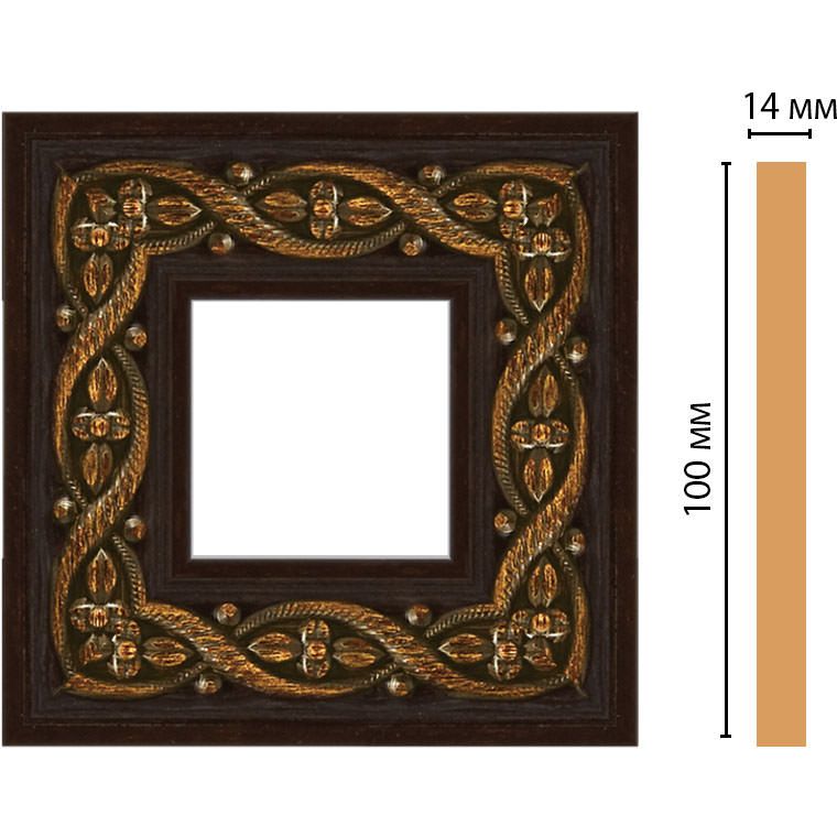 Вставка цветная Decomaster (Декомастер) 100х100х14 мм 157-2-1