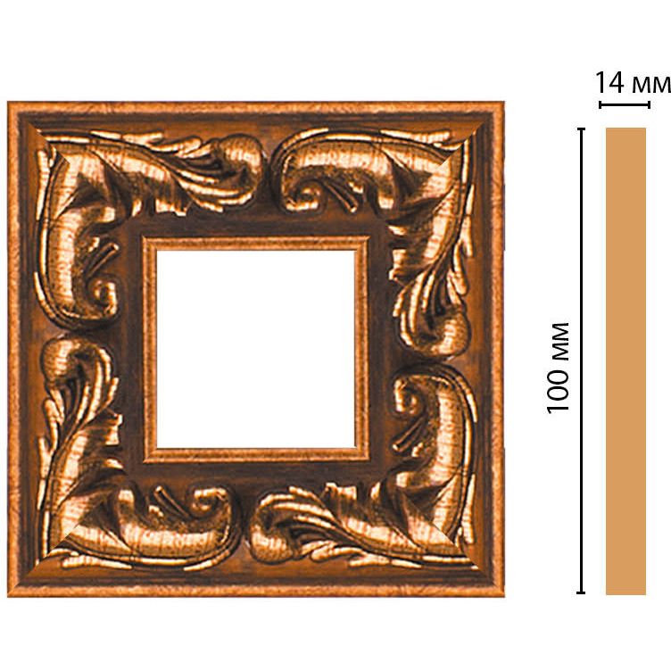 Вставка цветная Decomaster (Декомастер) 100х100х14 мм 157-2-1223