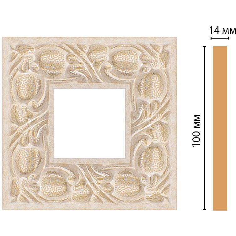 Вставка цветная Decomaster (Декомастер) 100х100х14 мм 157-2-18D