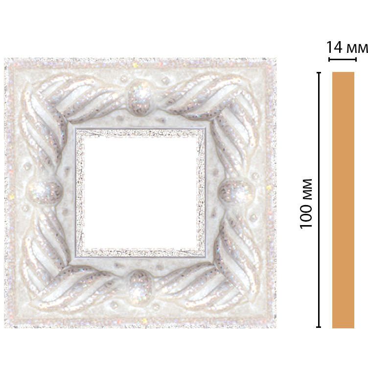 Вставка цветная Decomaster (Декомастер) 100х100х14 мм 157-2-19