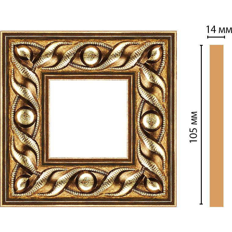 Вставка цветная Decomaster (Декомастер) 109х109х14 мм 157-2-43