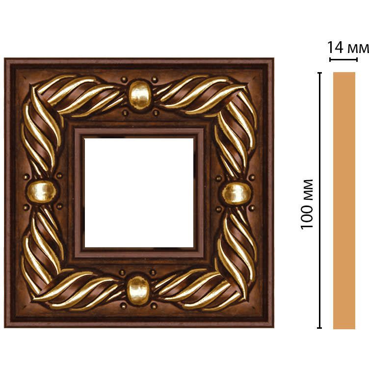 Вставка цветная Decomaster (Декомастер) 100х100х14 мм 157-2-51