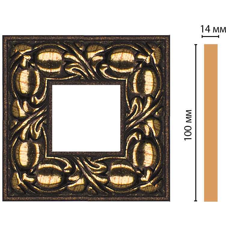 Вставка цветная Decomaster (Декомастер) 100х100х14 мм 157-2-56
