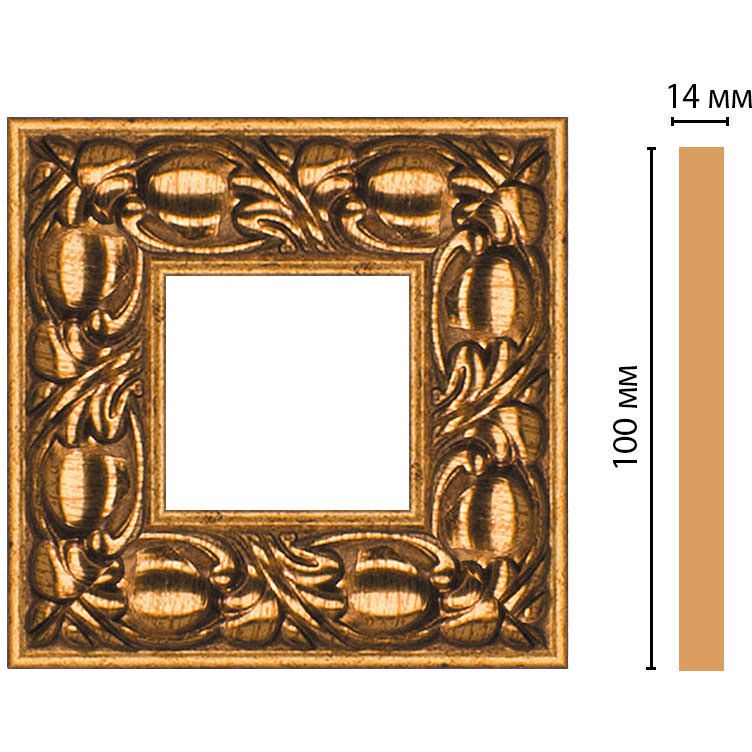 Вставка цветная Decomaster (Декомастер) 100х100х14 мм 157-2-58