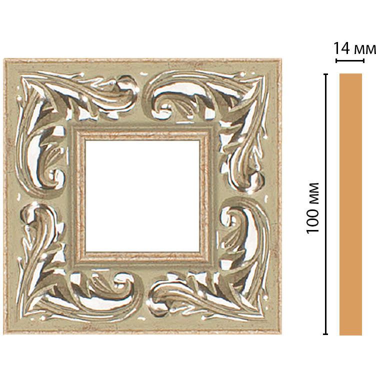 Вставка цветная Decomaster (Декомастер) 100х100х14 мм 157-2-59