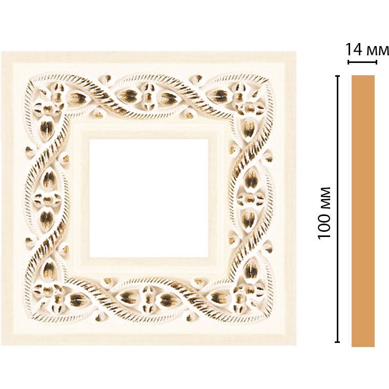 Вставка цветная Decomaster (Декомастер) 100х100х14 мм 157-2-6