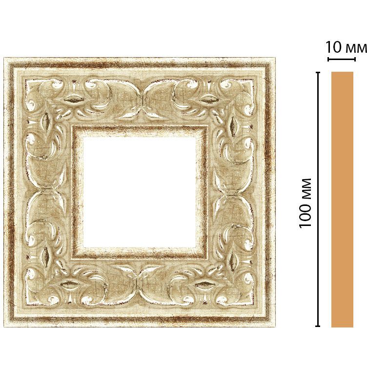 Вставка цветная Decomaster (Декомастер) 100х100х10 мм 165-2-127
