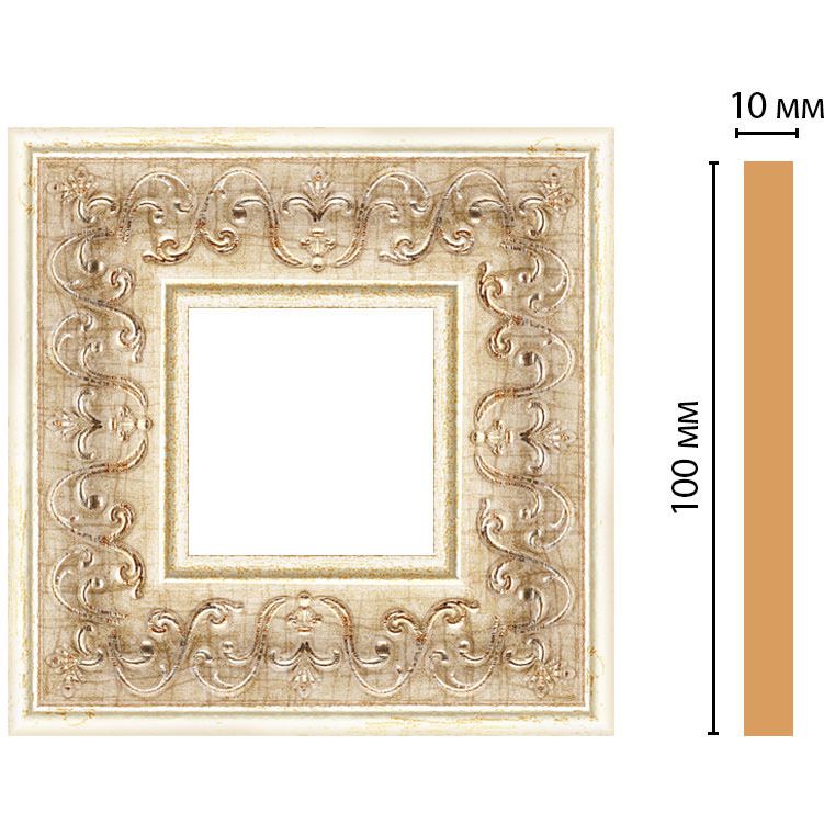 Вставка цветная Decomaster (Декомастер) 100х100х10 мм 165-2-281