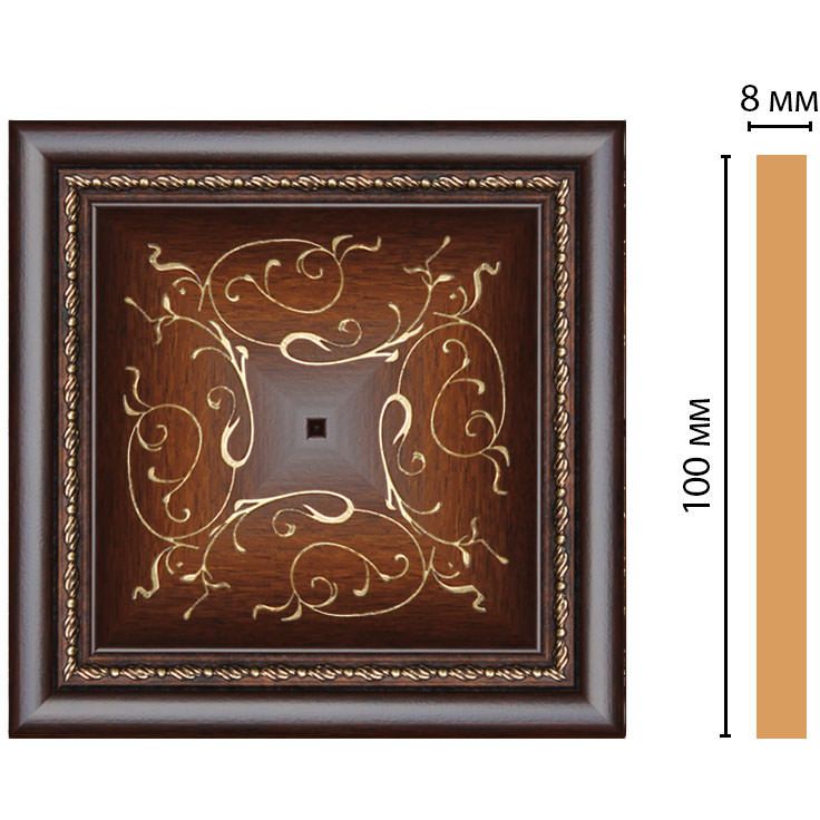 Вставка цветная Decomaster (Декомастер) 100х100х8 мм 186-2-51