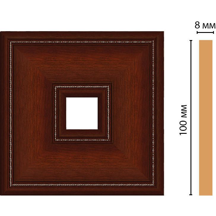 Вставка цветная Decomaster (Декомастер) 100х100х8 мм 187-2-52