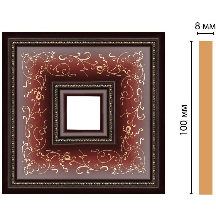 Вставка цветная Decomaster (Декомастер) 100х100х8 мм 188-2-52