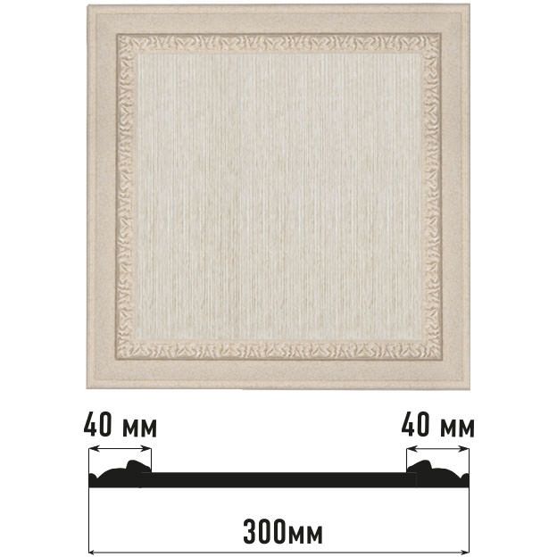 Декоративное панно Decomaster (Декомастер) 300х300х18 мм D30-19D