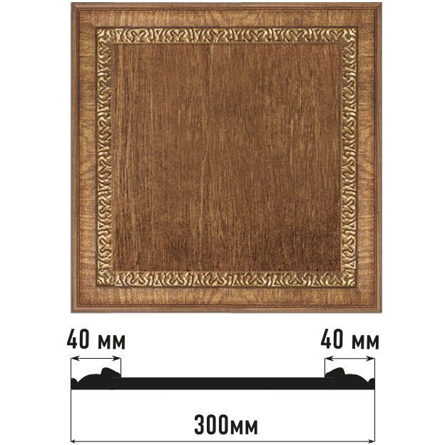 Декоративное панно Decomaster (Декомастер) 300х300х18 мм D30-3