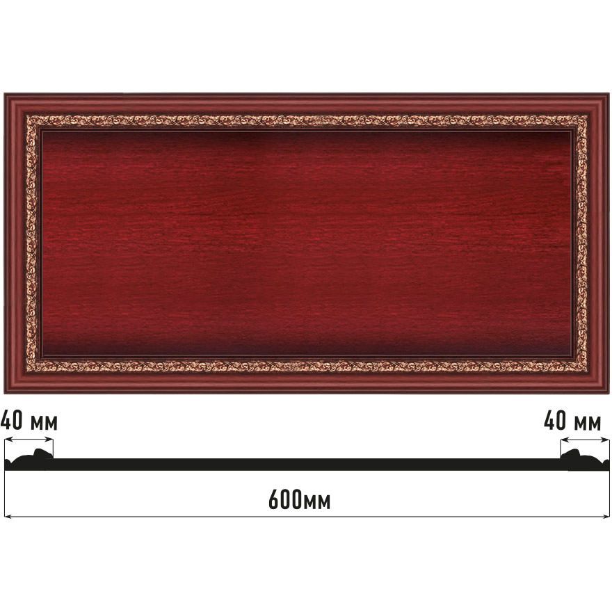 Декоративное панно Decomaster (Декомастер) 600х300х18 мм D3060-52