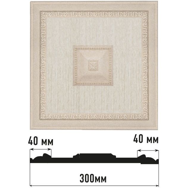 Декоративное панно Decomaster (Декомастер) 300х300х32 мм D31-19D