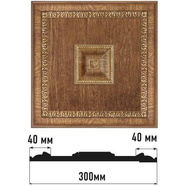Декоративное панно Decomaster (Декомастер) 300х300х32 мм D31-3