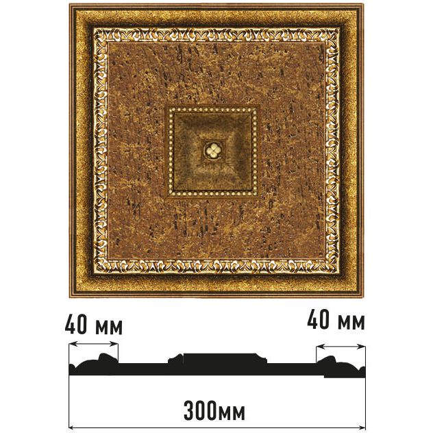 Декоративное панно Decomaster (Декомастер) 300х300х32 мм D31-43