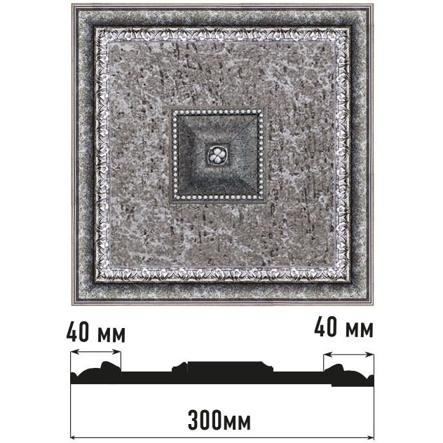 Декоративное панно Decomaster (Декомастер) 300х300х32 мм D31-44