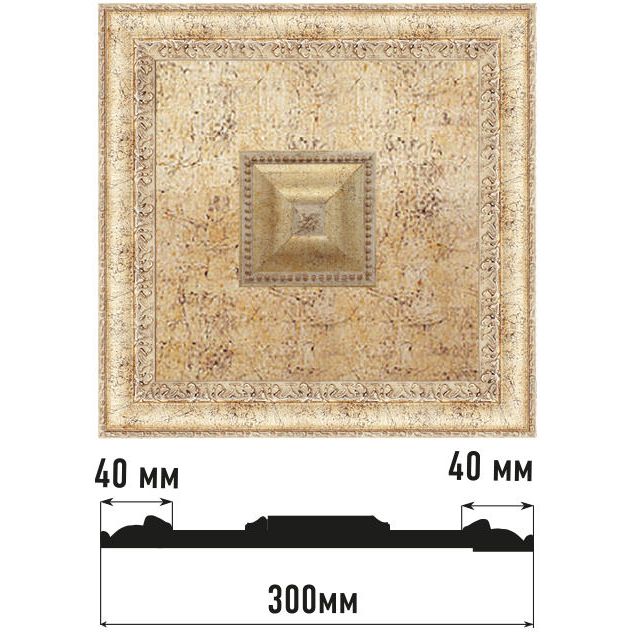 Декоративное панно Decomaster (Декомастер) 300х300х32 мм D31-553