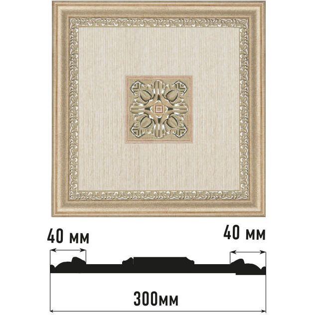 Декоративное панно Decomaster (Декомастер) 300х300х32 мм D31-59