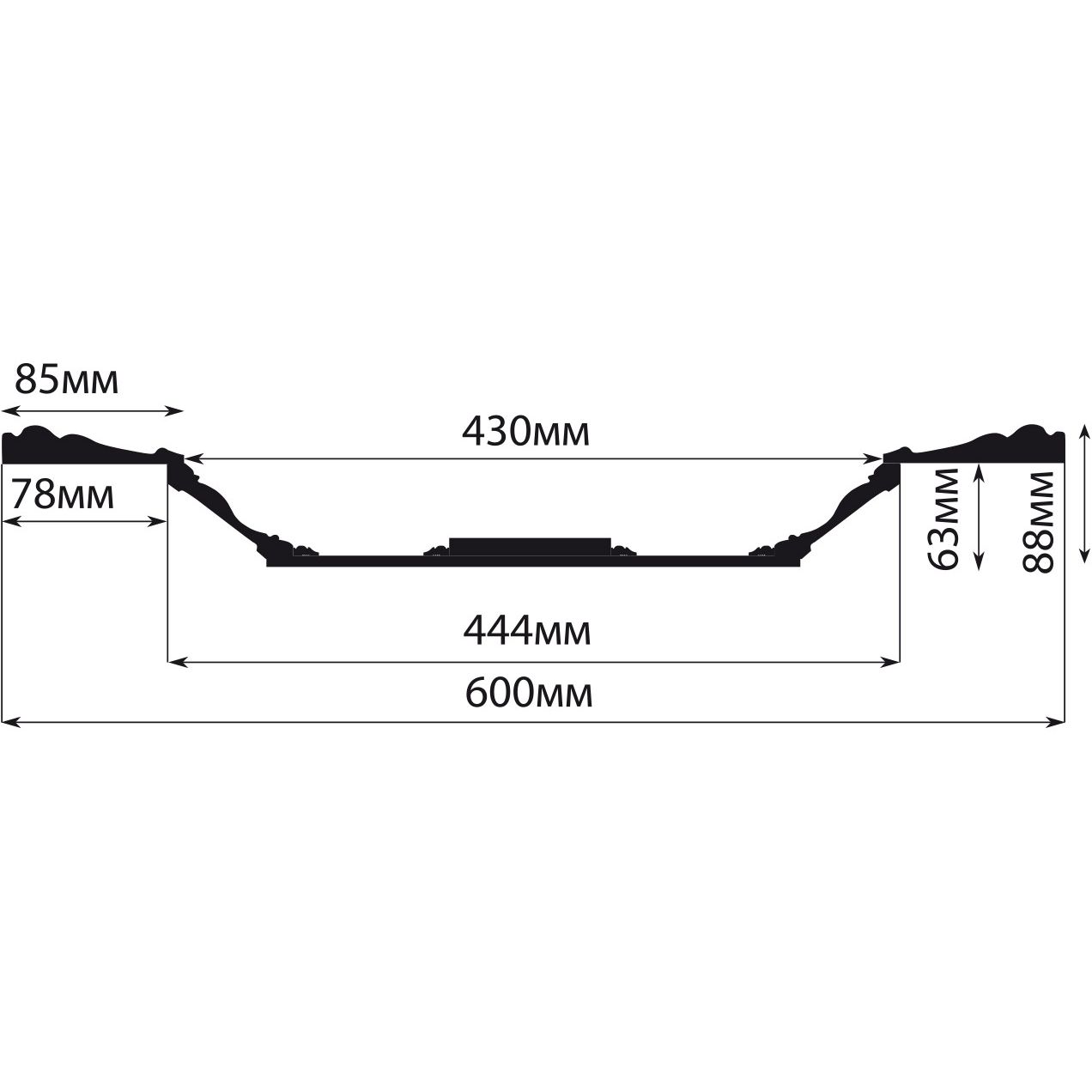 Кессон Decomaster (Декомастер) 600х600х88 мм KS-61-15