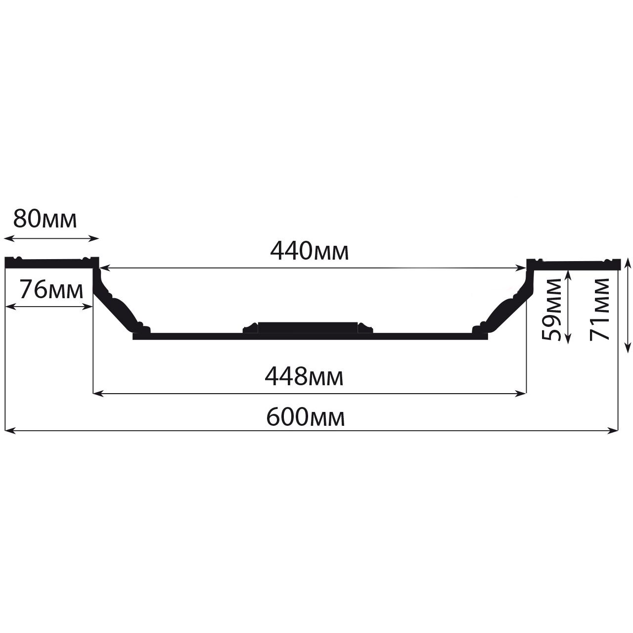 Кессон Decomaster (Декомастер) 600х600х71 мм KS-61-18D