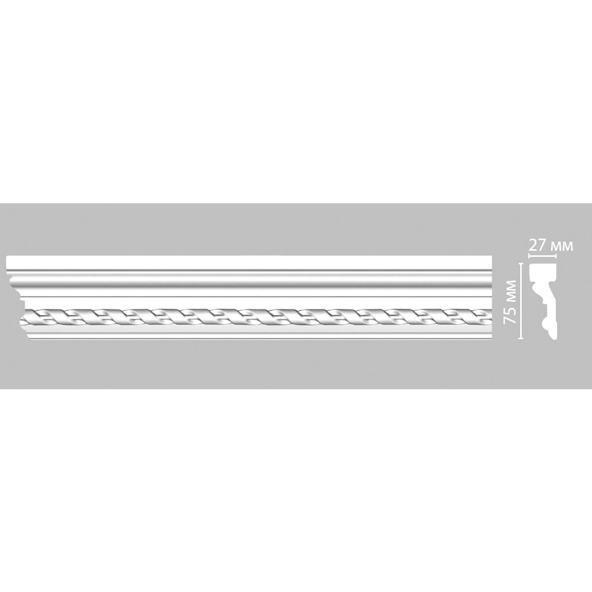 Молдинг с рисунком Decomaster (Декомастер) 75х27х2400 мм DT-1S