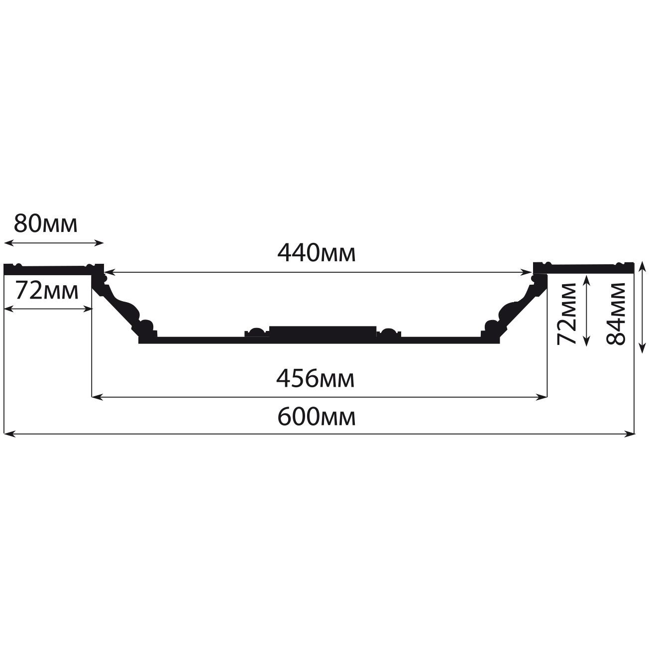 Кессон Decomaster (Декомастер) 600х600х84 мм KS-61-55