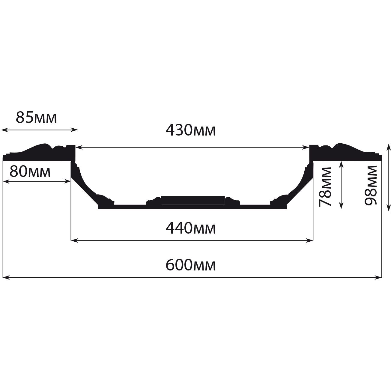 Кессон Decomaster (Декомастер) 600х600х98 мм KS-61-60