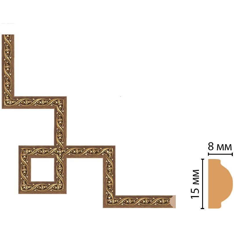 Декоративный угловой элемент Decomaster (Декомастер) 200х200 мм 130-3-3