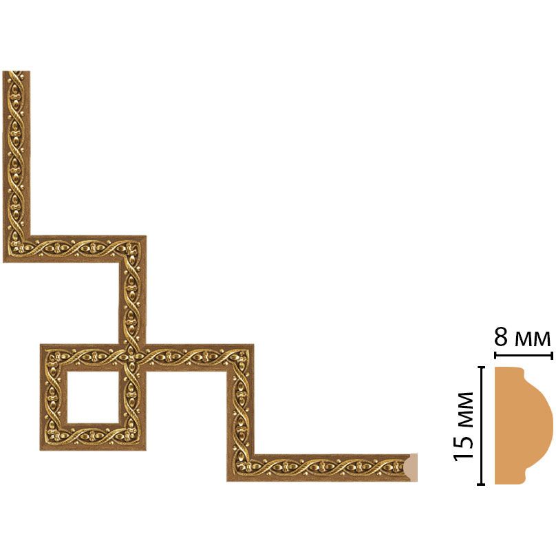 Декоративный угловой элемент Decomaster (Декомастер) 200х200 мм 130-3-4