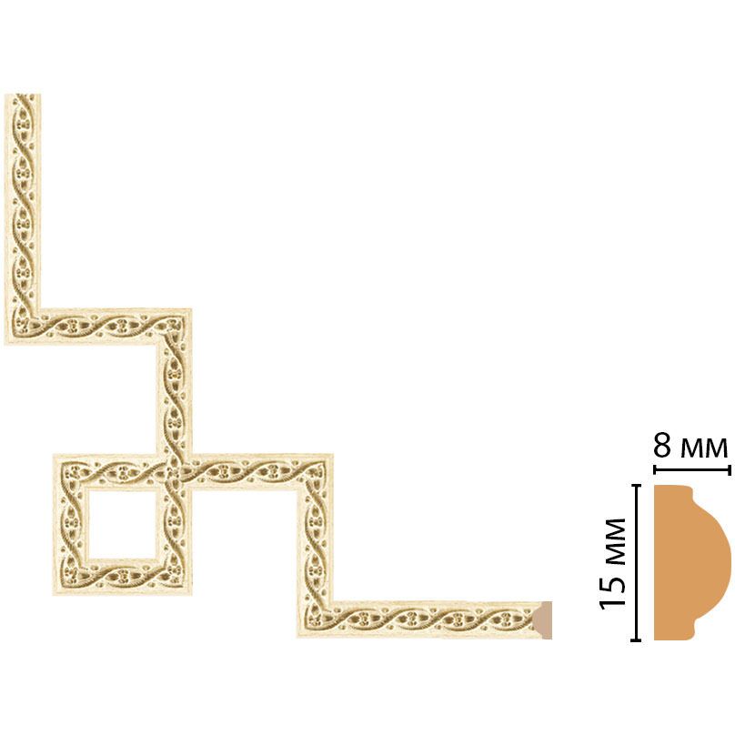 Декоративный угловой элемент Decomaster (Декомастер) 200х200 мм 130-3-5